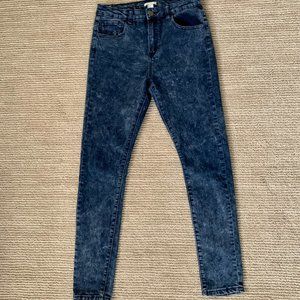 Forever 21 High Rise dark acid wash skinny jeans